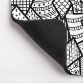 抽象芸術白黒パターンアート マウスパッド (コーナー)