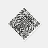 抽象芸術白黒パタ市松模様にン スタンダードカクテルナプキン (角)