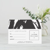 抽象芸術白黒ブラシストロークのギフトカード (スタンド正面)