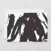 抽象芸術白黒ブラシストロークのギフトカード (裏面)