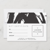 抽象芸術白黒ブラシストロークのギフトカード (正面)