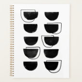 抽象芸術白黒プランナー プランナー手帳 (正面)