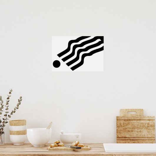 抽象芸術白黒ポスター ポスター (キッチン)