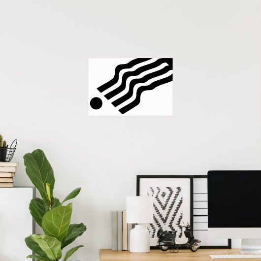 抽象芸術白黒ポスター ポスター (ホームオフィス)