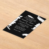 抽象芸術白黒ミュージック結婚式招待状 アクリル招待状 (レイダウン)