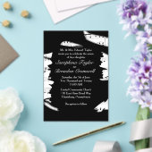 抽象芸術白黒ミュージック結婚式招待状 アクリル招待状 (インサイチュ (ウェディング))