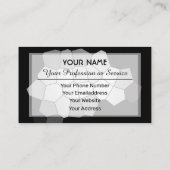 抽象芸術白黒モザイクのタイル模様 名刺 (裏面)