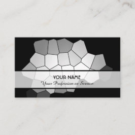 抽象芸術白黒モザイクのタイル模様 名刺