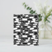 抽象芸術白黒モザイクスクラップブック紙 (スタンド正面)