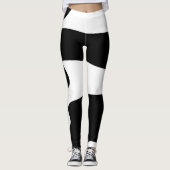 抽象芸術白黒レギンス レギンス (正面)