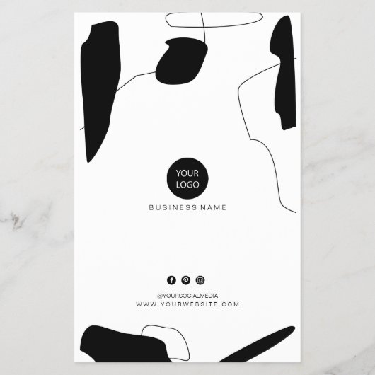 抽象芸術白黒価格表 チラシ (裏面)