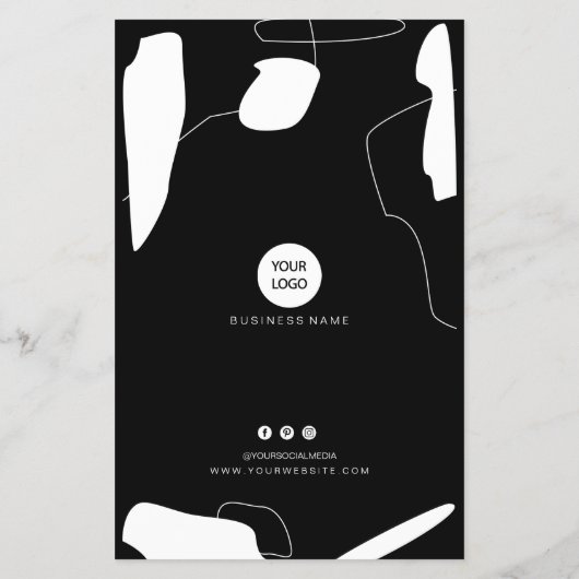 抽象芸術白黒価格表 チラシ (裏面)