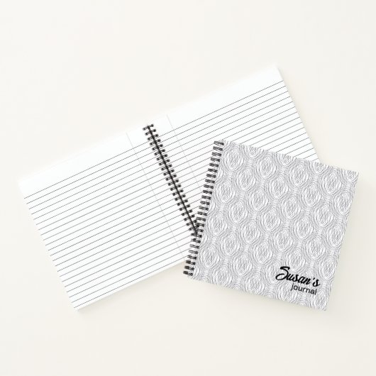 抽象芸術白黒円ジャーナル ノートブック (内部)