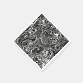 抽象芸術白黒大理石 スタンダードカクテルナプキン (角)