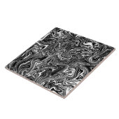 抽象芸術白黒大理石 タイル (側面)