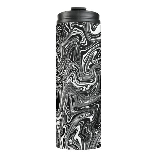 抽象芸術白黒大理石 タンブラー (正面)