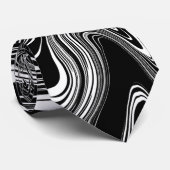 抽象芸術白黒大理石 ネクタイ (ロール)
