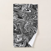 抽象芸術白黒大理石 ハンドタオル (ハンドタオル)