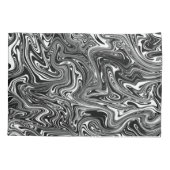 抽象芸術白黒大理石 枕カバー (裏面)