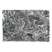 抽象芸術白黒大理石 枕カバー (正面)