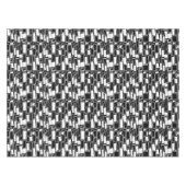 抽象芸術白黒幾何学タイル テーブルクロス (正面(横))