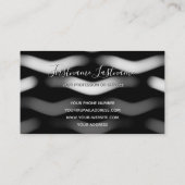 抽象芸術白黒形構造モノグラム 名刺 (裏面)