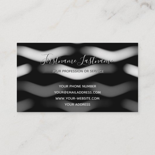 抽象芸術白黒形構造モノグラム 名刺 (裏面)