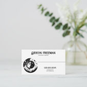 抽象芸術白黒月星タトゥーアーティスト 名刺 (スタンド正面)