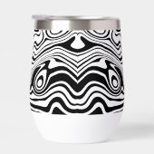 抽象芸術白黒波模様カスタム色 (右面)