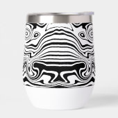 抽象芸術白黒波模様カスタム色 (左面)