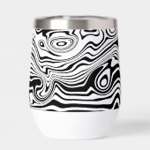 抽象芸術白黒波模様カスタム色 (背面)