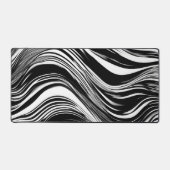 抽象芸術白黒波 デスクマット (正面)