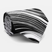 抽象芸術白黒波 ネクタイ (ロール)