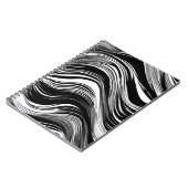 抽象芸術白黒波 ノートブック (左側)