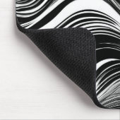 抽象芸術白黒波 マウスパッド (コーナー)