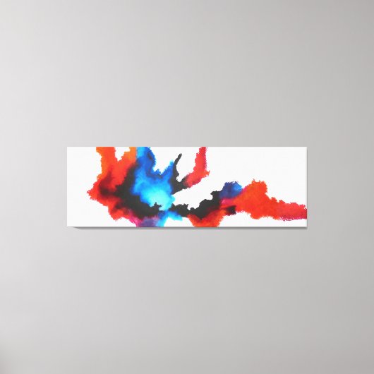 抽象芸術白黒絵画表現者 キャンバスプリント (正面)