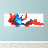 抽象芸術白黒絵画表現者 キャンバスプリント (インサイチュ (ウッドフロア))