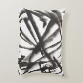 抽象芸術白黒 アクセントクッション (裏面(縦))