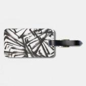 抽象芸術白黒 ラゲッジタグ (裏面横)