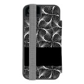 抽象芸術白黒 INCIPIO iPhoneウォレットケース (フォリオ裏面)