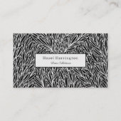 抽象芸術白黒QRコード名刺 名刺 (正面)