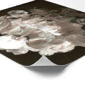 抽象芸術白 ポスター (角)