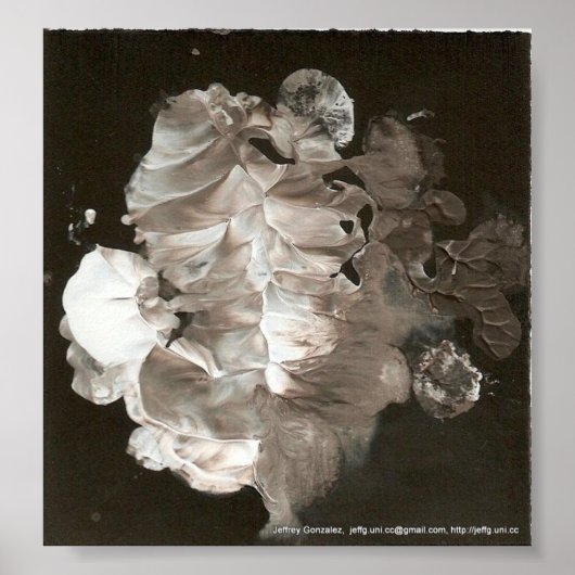 抽象芸術白 ポスター (正面)