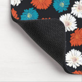 抽象芸術白、赤、青の花 マウスパッド (コーナー)