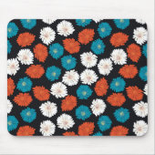 抽象芸術白、赤、青の花 マウスパッド (正面)