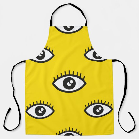 抽象芸術眼の継ぎ目のないパターン。シームレスな視点の背景 エプロン (正面)