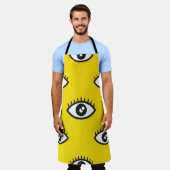 抽象芸術眼の継ぎ目のないパターン。シームレスな視点の背景 エプロン (着用した状態)