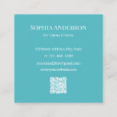 抽象芸術眼カラフルアールデコ スクエア名刺 (裏面)