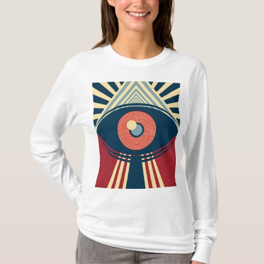 抽象芸術眼デザイン Tシャツ (正面)