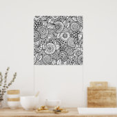 抽象芸術着色ポスター ポスター (キッチン)